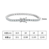 Wholesale Jewelry Geometric Silver Tennis Chain Electroplating Hiphop Zircon Bracelet For Unisex
