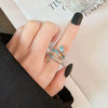 Wholesale Jewelry Geometric Snake Open Ring Copper Electroplating Style Animal