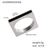 Wholesale Jewelry Geometric Square Acrylic 316L Stainless Steel 18K Gold Plated Bracelet For Women