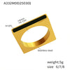 Wholesale Jewelry Geometric Square Acrylic 316L Stainless Steel 18K Gold Plated Bracelet For Women