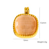Wholesale Jewelry Geometric Square Cat's Eye Stone Inlaid Stainless Steel Electroplated Pendant Accessories