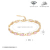 Wholesale Jewelry Geometric Square 925 Sterling Silver Inlaid Zircon Unisex Bracelet