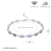 Wholesale Jewelry Geometric Square 925 Sterling Silver Inlaid Zircon Unisex Bracelet