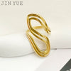 Wholesale Jewelry Geometric Sshaped Doublelayer Ring Titanium Steel And Stainless Steel Electroplated Unisex And Women's Style