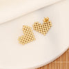 Wholesale Jewelry Geometric Stainless Steel Electroplated Heart Shape Women's Earrings