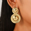 Wholesale Jewelry Geometric Stainless Steel Electroplated Irregular Oval Earrings For Women