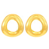 Wholesale Jewelry Geometric Stainless Steel Electroplated Irregular Oval Earrings For Women