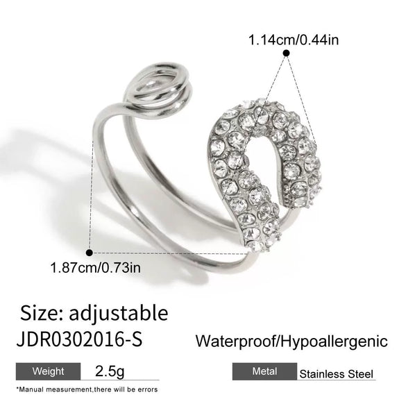 Wholesale Jewelry Geometric Stainless Steel Electroplated Ring