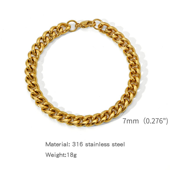 Wholesale Jewelry Geometric Stainless Steel Electroplating Round Grinding Unisex Bracelet