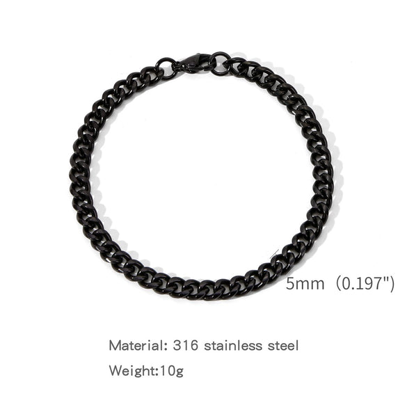 Wholesale Jewelry Geometric Stainless Steel Electroplating Round Grinding Unisex Bracelet