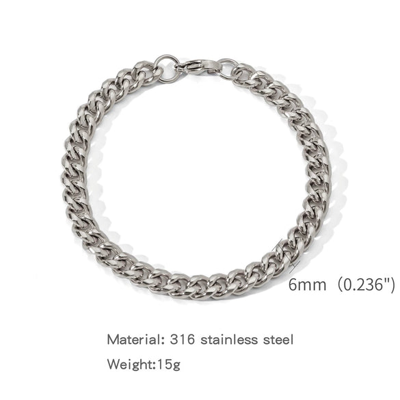 Wholesale Jewelry Geometric Stainless Steel Electroplating Round Grinding Unisex Bracelet