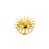 Wholesale Jewelry Geometric Stainless Steel Flower Ring 18K Goldplated