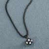 Wholesale Jewelry Geometric Stainless Steel Football World Cup Pendant Dripping Oil Ochain Necklace Unisex