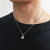 Wholesale Jewelry Geometric Stainless Steel Football World Cup Pendant Dripping Oil Ochain Necklace Unisex