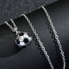 Wholesale Jewelry Geometric Stainless Steel Football World Cup Pendant Dripping Oil Ochain Necklace Unisex