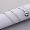 Wholesale Jewelry Geometric Stainless Steel Football World Cup Pendant Dripping Oil Ochain Necklace Unisex