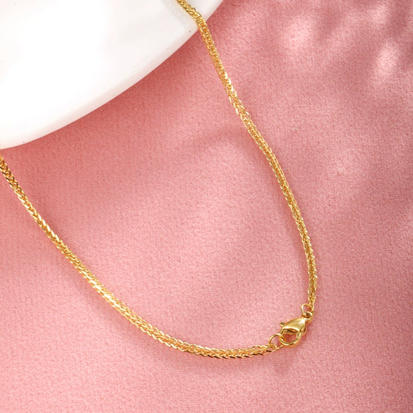 Wholesale Jewelry Geometric 316 Stainless Steel Gold Plated Square Chain Necklace For Men And Women