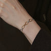 Wholesale Jewelry Geometric Stainless Steel Multichain Mixed Electroplated Unisex Bracelet