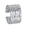 Wholesale Jewelry Geometric Stainless Steel Oil Pressure Three Dimensional Opening Ring With Electroplating