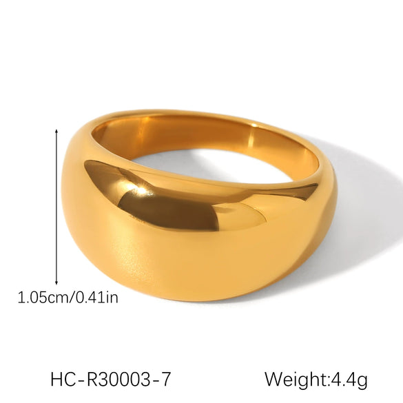 Wholesale Jewelry Geometric Stainless Steel Ring Electroplated Feminine Highend Jewelry