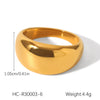 Wholesale Jewelry Geometric Stainless Steel Ring Electroplated Feminine Highend Jewelry