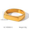 Wholesale Jewelry Geometric Stainless Steel Ring Electroplated Feminine Highend Jewelry