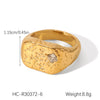 Wholesale Jewelry Geometric Stainless Steel Ring Electroplated Feminine Highend Jewelry
