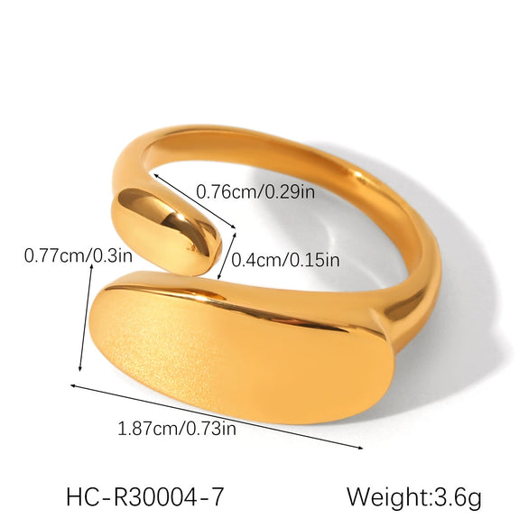 Wholesale Jewelry Geometric Stainless Steel Ring Electroplated Feminine Highend Jewelry
