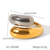 Wholesale Jewelry Geometric Stainless Steel Ring Electroplated Feminine Highend Jewelry