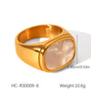 Wholesale Jewelry Geometric Stainless Steel Ring Electroplated Feminine Highend Jewelry