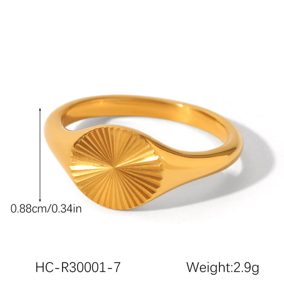 Wholesale Jewelry Geometric Stainless Steel Ring Electroplated Feminine Highend Jewelry