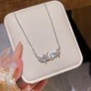 Wholesale Jewelry Geometric Star And Moon Copper Titanium Steel Electroplated Pendant Necklace For Women