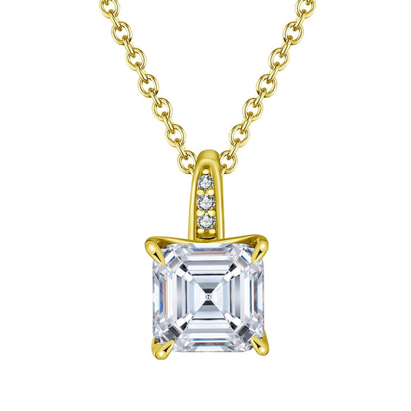 Wholesale Jewelry Geometric Sterling Silver 925 Moissanite Electroplated Necklace And Earrings For Women