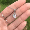 Wholesale Jewelry Geometric 925 Sterling Silver Ochain Mini Zircon Pendant Necklace For Women
