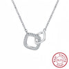 Wholesale Jewelry Geometric 925 Sterling Silver Ring Link Necklace For Women