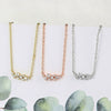 Wholesale Jewelry Geometric Style Asymmetrical Zircon 925 Sterling Silver And Copper O Chain Electroplated Fashion Necklace For Women And Couple