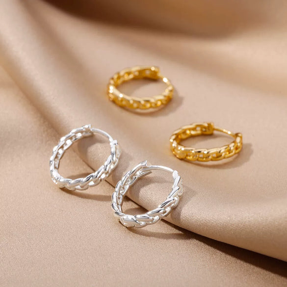 Wholesale Jewelry Geometric Style Copper Earring 18K Gold Plated