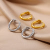 Wholesale Jewelry Geometric Style Copper Earring 18K Gold Plated