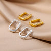 Wholesale Jewelry Geometric Style Copper Earring 18K Gold Plated