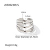 Wholesale Jewelry Geometric Style Multilayer Open Ring Stainless Steel Electroplated