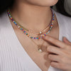 Wholesale Jewelry Geometric Style Pearl S925 Sterling Silver Necklace For Women With Electroplating