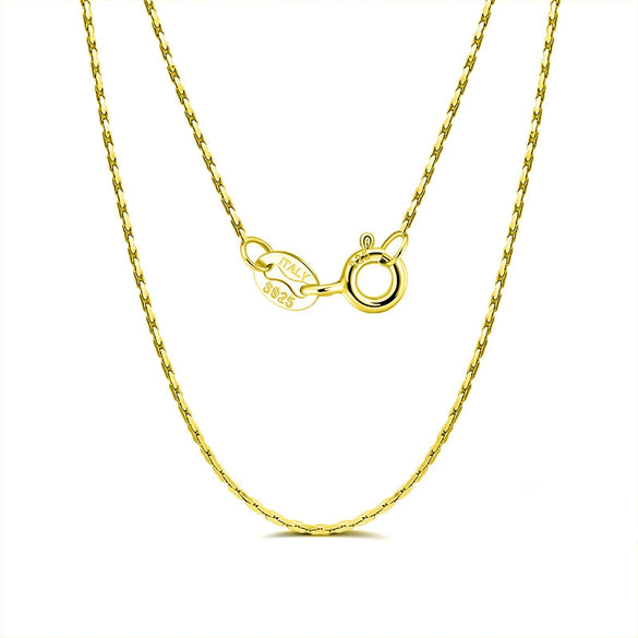 Wholesale Jewelry Geometric Style S925 Sterling Silver Bamboo Chain Necklace Unisex