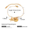 Wholesale Jewelry Geometric Style Stainless Steel And Titanium Steel Starfish Shell Necklace