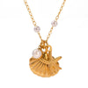 Wholesale Jewelry Geometric Style Stainless Steel And Titanium Steel Starfish Shell Necklace