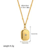 Wholesale Jewelry Geometric Style Stainless Steel Ball Chain Necklace With 18K Gold Plated Electroplating And Zircon Inlaid Moon Water Drop Pendant For Women