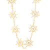 Wholesale Jewelry Geometric Style Zinc Alloy Electroplated Sunflower Totem Ochain Pendant Necklace For Women