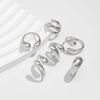 Wholesale Jewelry Geometric Three Dimensional Cross Opening Zinc Alloy Ring With Electroplating For Women