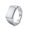 Wholesale Jewelry Geometric Titanium Steel Casting Ring With Electroplating