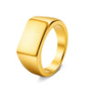 Wholesale Jewelry Geometric Titanium Steel Casting Ring With Electroplating