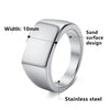 Wholesale Jewelry Geometric Titanium Steel Casting Ring With Electroplating